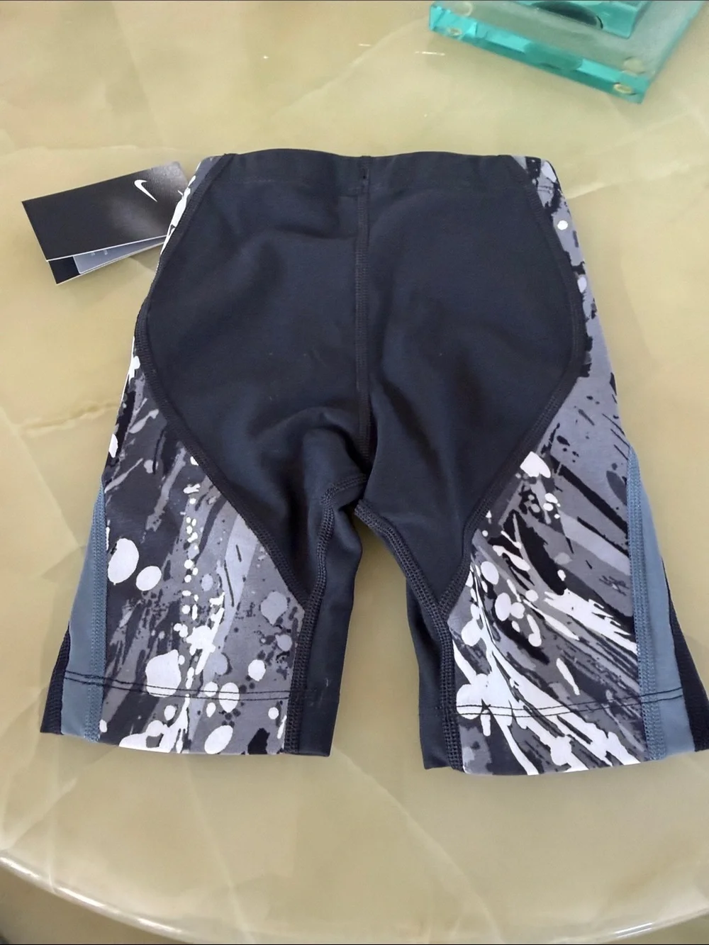 Nike Swim Hydrastrong Boys Jammer Shorts Sz 24 Black Splatter NWT NESS9002-001